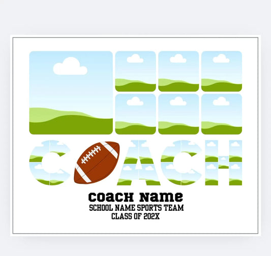 Coach Appreciation Canva Template Bundle, Editable Sports Coach Design, Senior Night Coach Gift, Drag and Drop Template, Instant Download