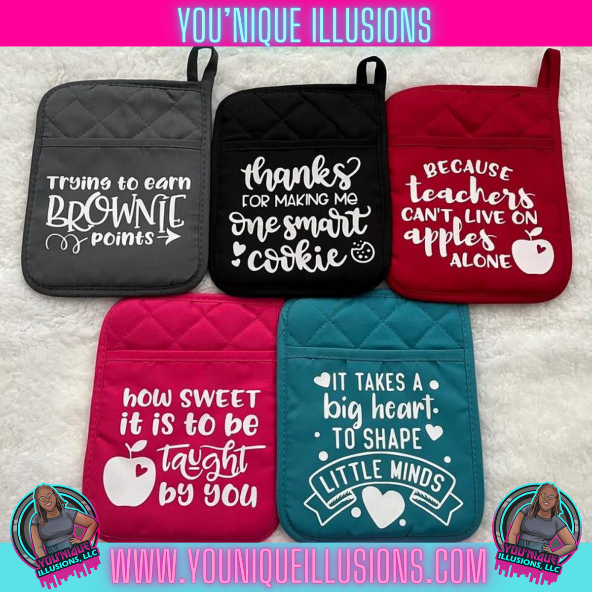 Teacher pot holder gift set