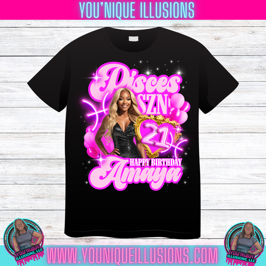 Custom zodiac birthday shirt