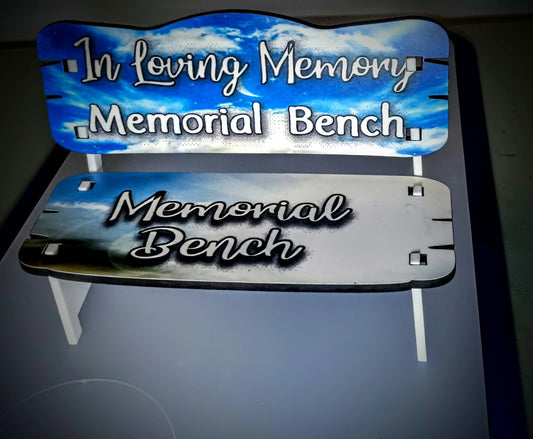 Custom Memorial Display Bench