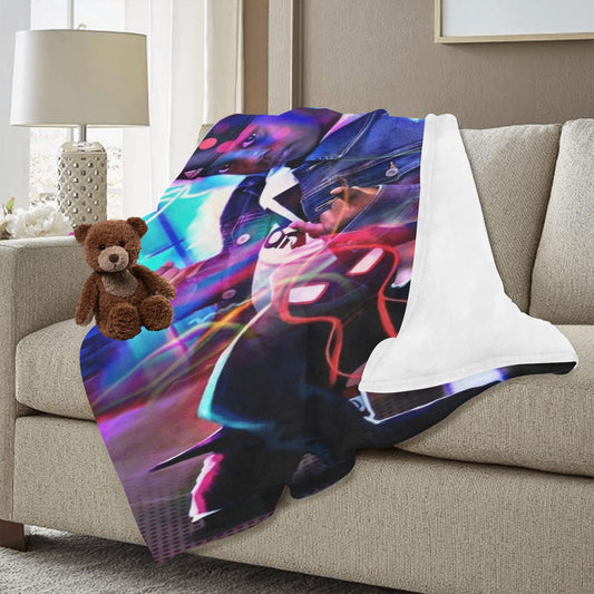 Custom all over print fleece blanket
