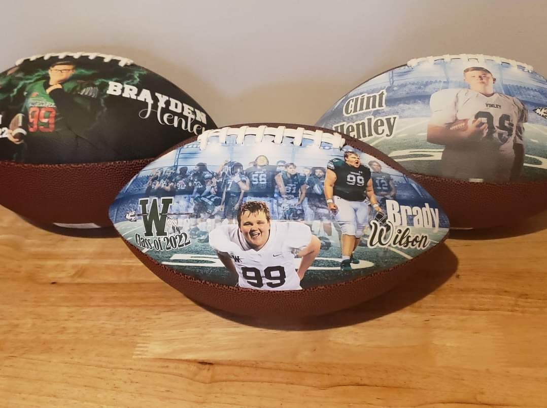 Custom personalized football display ball sports keepsake