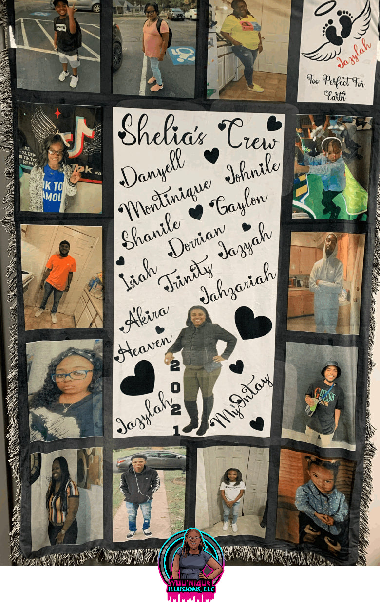 Custom photo throw blanket personalized with memorable moments