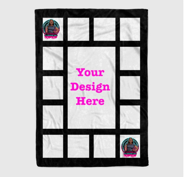 Personalized custom throw blanket with photo design