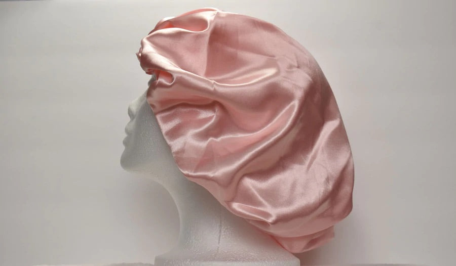Girls custom satin bonnet with personalized design