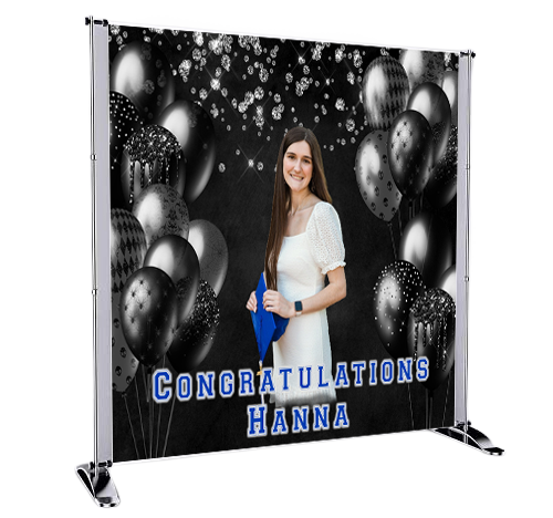 Custom personalized vinyl backdrop for events