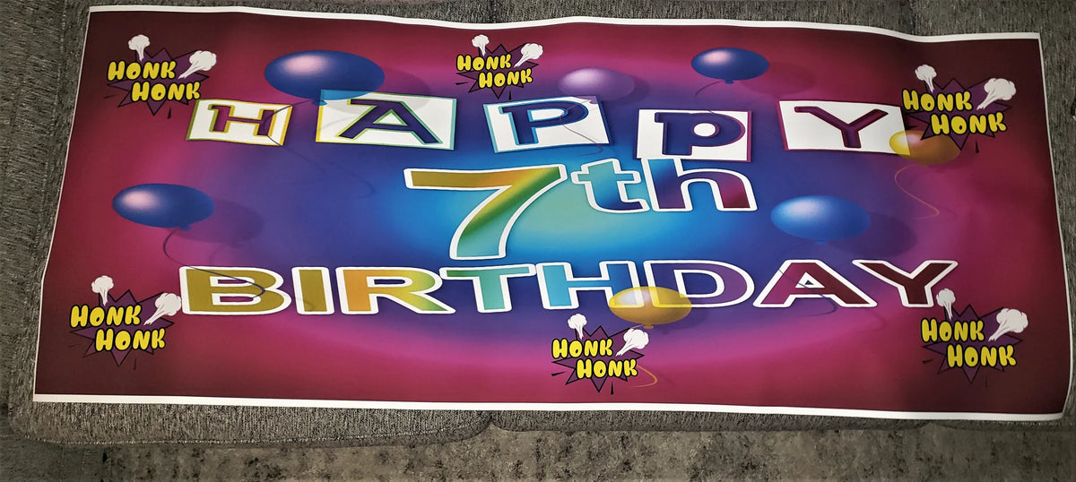 Custom personalized vinyl banner for events and sports